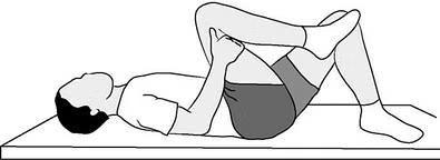 knee to chest stretching knee to chest stretching