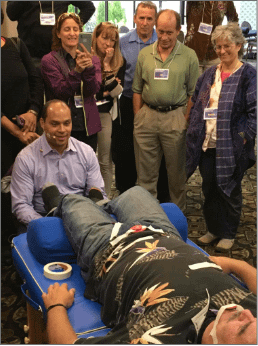 Dr Garcia with his clients