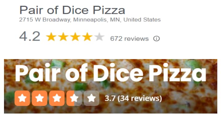 Pair Of Dice Pizza Reviews