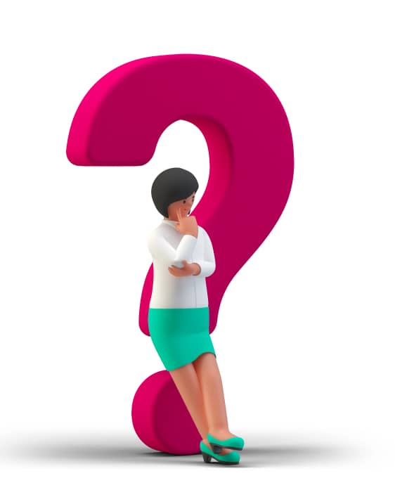 businesswoman-standing-thinking-near-big-question-mark