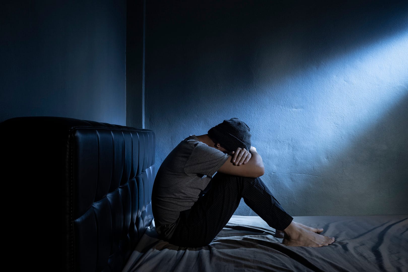 Man Feeling Scary Blues