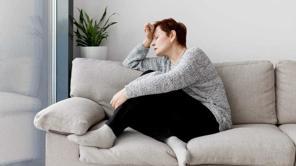 Lady suffering from depression